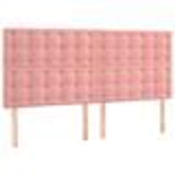 vidaXL Têtes de lit 4 pcs Rose 100x5x78/88 cm Velours