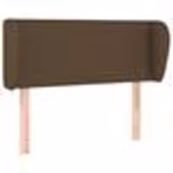 vidaXL Tête de lit avec oreilles Marron Foncé 83x23x78/88 cm Tissu