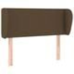 vidaXL Tête de lit avec oreilles Marron Foncé 83x23x78/88 cm Tissu