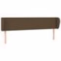 vidaXL Tête de lit avec oreilles Marron foncé 183x23x78/88 cm Tissu