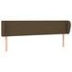 vidaXL Tête de lit avec oreilles Marron foncé 203x23x78/88 cm Tissu