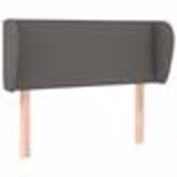 vidaXL Tête de lit avec oreilles Gris 93x23x78/88 cm Similicuir
