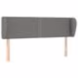 vidaXL Tête de lit avec oreilles Gris foncé 147x23x78/88 cm Tissu