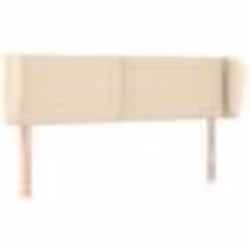 vidaXL Tête de lit avec oreilles Crème 147x23x78/88 cm Tissu