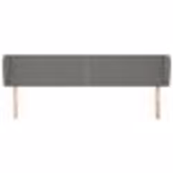 vidaXL Tête de lit avec oreilles Gris foncé 163x23x78/88 cm Tissu