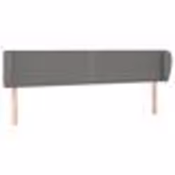 vidaXL Tête de lit avec oreilles Gris foncé 183x23x78/88 cm Tissu