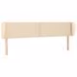 vidaXL Tête de lit avec oreilles Crème 183x23x78/88 cm Tissu