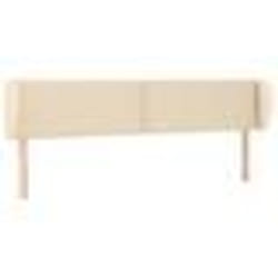 vidaXL Tête de lit avec oreilles Crème 183x23x78/88 cm Tissu
