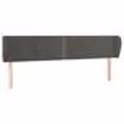 vidaXL Tête de lit avec oreilles Gris foncé 183x23x78/88 cm Velours