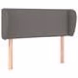 vidaXL Tête de lit avec oreilles Gris 93x23x78/88 cm Similicuir