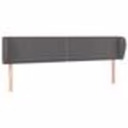 vidaXL Tête de lit avec oreilles Gris 163x23x78/88 cm Similicuir