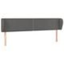 vidaXL Tête de lit avec oreilles Gris 203x23x78/88 cm Similicuir