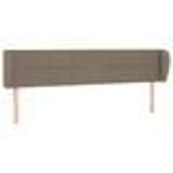 vidaXL Tête de lit avec oreilles Taupe 203x23x78/88 cm Tissu