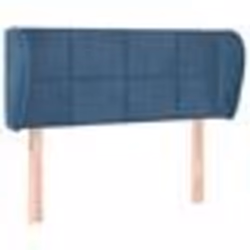 vidaXL Tête de lit avec oreilles Bleu foncé 93x23x78/88 cm Velours