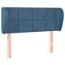 vidaXL Tête de lit avec oreilles Bleu foncé 93x23x78/88 cm Velours