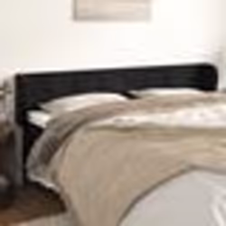 vidaXL Tête de lit avec oreilles Noir 183x23x78/88 cm Velours