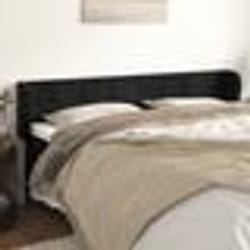 vidaXL Tête de lit avec oreilles Noir 183x23x78/88 cm Velours