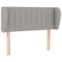 vidaXL Tête de lit avec oreilles Gris clair 83x23x78/88 cm Tissu