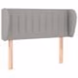 vidaXL Tête de lit avec oreilles Gris clair 93x23x78/88 cm Tissu