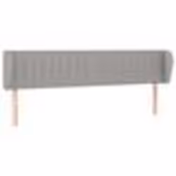 vidaXL Tête de lit avec oreilles Gris clair 183x23x78/88 cm Tissu