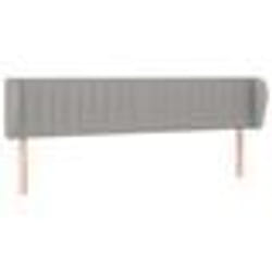 vidaXL Tête de lit avec oreilles Gris clair 183x23x78/88 cm Tissu