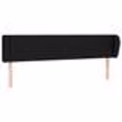 vidaXL Tête de lit avec oreilles Noir 203x23x78/88 cm Tissu