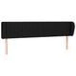 vidaXL Tête de lit avec oreilles Noir 203x23x78/88 cm Tissu