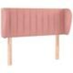 vidaXL Tête de lit avec oreilles Rose 93x23x78/88 cm Velours