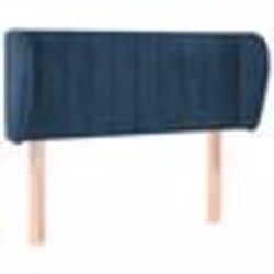 vidaXL Tête de lit avec oreilles Bleu foncé 103x23x78/88 cm Velours