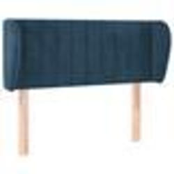 vidaXL Tête de lit avec oreilles Bleu foncé 103x23x78/88 cm Velours