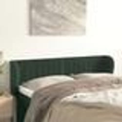 vidaXL Tête de lit avec oreilles Vert foncé 147x23x78/88 cm Velours
