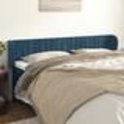 vidaXL Tête de lit avec oreilles Bleu foncé 163x23x78/88 cm Velours