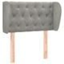 vidaXL Tête de lit avec oreilles Gris clair 83x23x78/88 cm Velours