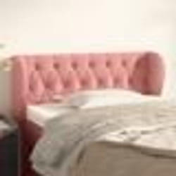 vidaXL Tête de lit avec oreilles Rose 93x23x78/88 cm Velours