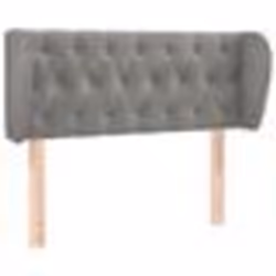 vidaXL Tête de lit avec oreilles Gris clair 103x23x78/88 cm Velours