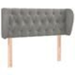 vidaXL Tête de lit avec oreilles Gris clair 103x23x78/88 cm Velours