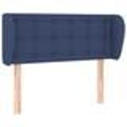 vidaXL Tête de lit avec oreilles Bleu 93x23x78/88 cm Tissu