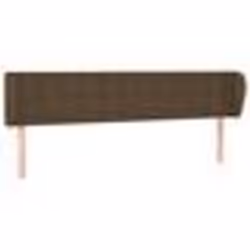 vidaXL Tête de lit avec oreilles Marron foncé 163x23x78/88 cm Tissu