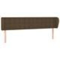 vidaXL Tête de lit avec oreilles Marron foncé 163x23x78/88 cm Tissu