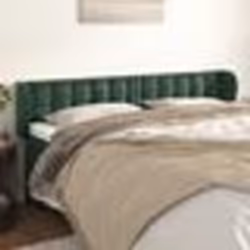 vidaXL Tête de lit avec oreilles Vert foncé 163x23x78/88 cm Velours