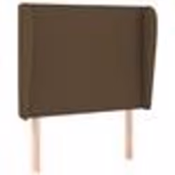 vidaXL Tête de lit avec oreilles Marron foncé 93x23x118/128 cm Tissu