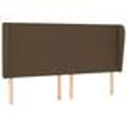 vidaXL Tête de lit avec oreilles Marron foncé 163x23x118/128 cm Tissu