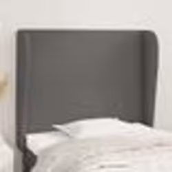 vidaXL Tête de lit avec oreilles Gris 93x23x118/128 cm Similicuir
