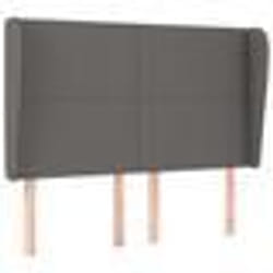 vidaXL Tête de lit avec oreilles Gris 147x23x118/128 cm Similicuir