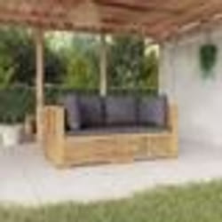 vidaXL Tête de lit avec oreilles Gris 203x23x118/128 cm Similicuir