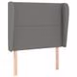 vidaXL Tête de lit avec oreilles Gris foncé 103x23x118/128 cm Tissu