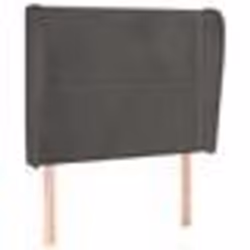 vidaXL Tête de lit avec oreilles Gris foncé 93x23x118/128 cm Velours