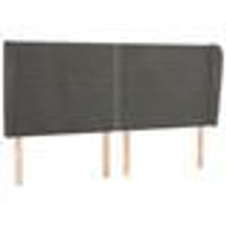 vidaXL Tête de lit avec oreilles Gris foncé 163x23x118/128 cm Velours
