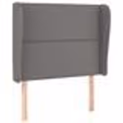 vidaXL Tête de lit avec oreilles Gris 103x23x118/128 cm Similicuir