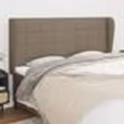 vidaXL Tête de lit avec oreilles Taupe 163x23x118/128 cm Tissu